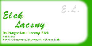 elek lacsny business card